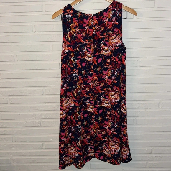 Halogen Navy Blue and Floral A-Line Dress, Women’s Size Medium - Picture 6 of 8